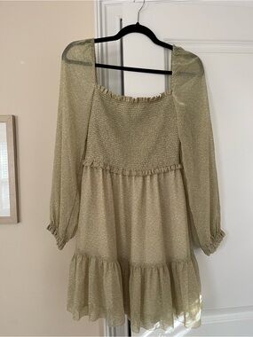 Aritzia Wilfred Floral Smocked Dress
